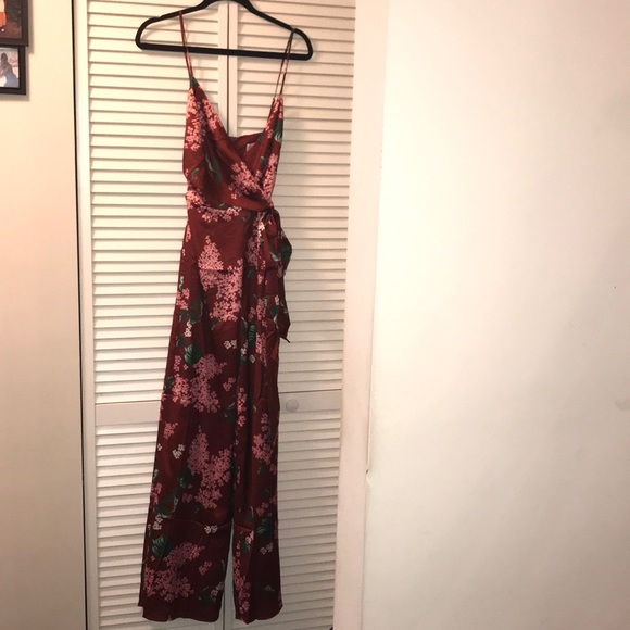 🔥L’atiste  marsala/pink floral jumpsuit🌺 - Picture 2 of 5